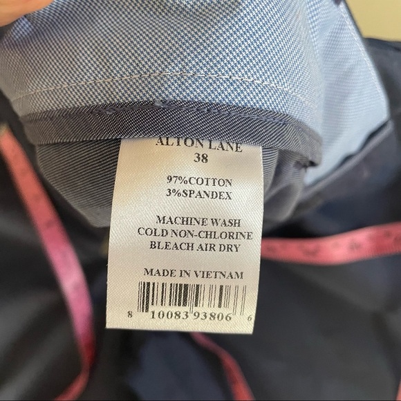 Alton Lane Mercantile Stretch Chino Pant Tailored Fit Blue Men’s 38x36 New - Picture 7 of 10